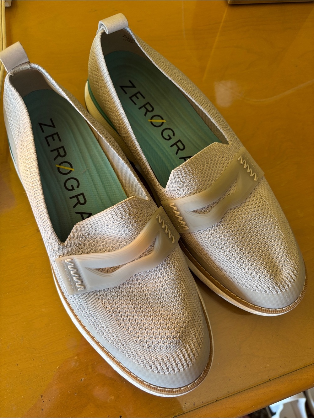Cole Haan Cream Knit Slip-On Loafer